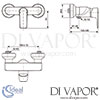 Ideal Standard Connect Air Concept Air Exposed Gold Shower Mixer Dimensions